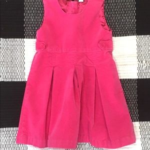 Easter Gap kids girl pink velour dress -size 2 toddler - pink velvet